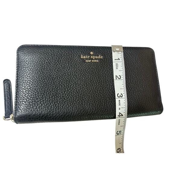 Kate Spade Lena Large Continental Black Zip Around Wallet - Picture 5 of 6